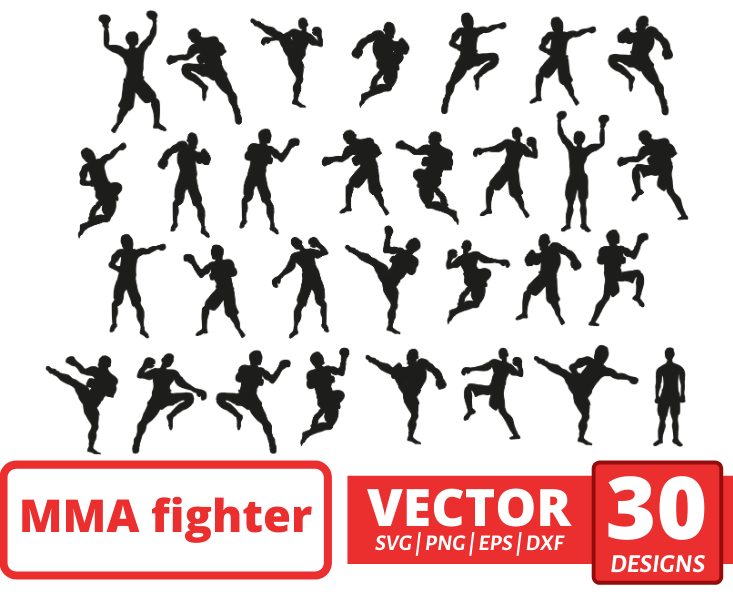 Infighting Svg MMA fighter SVG bundle vector for instant download - Svg Ocean — svgocean