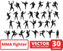MMA fighter silhouette svg