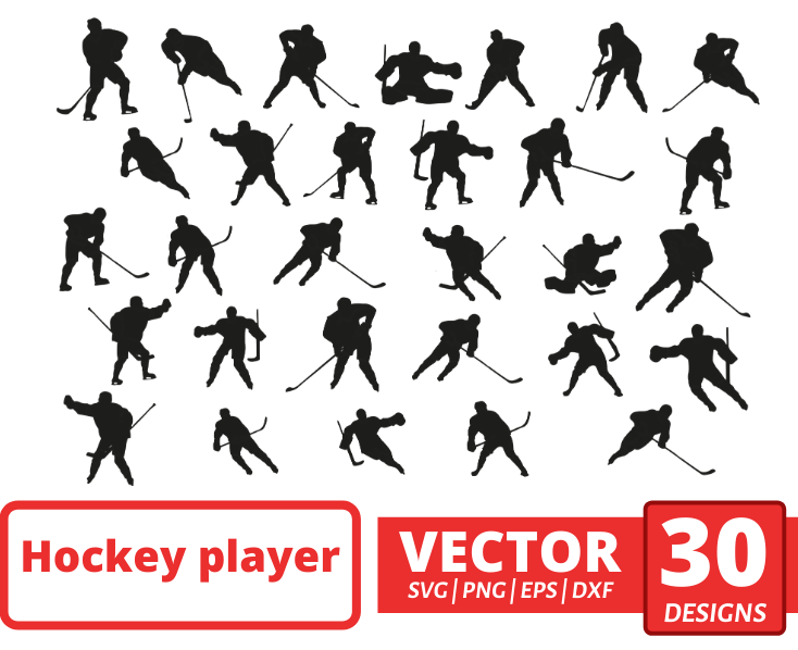 Hockey silhouette svg
