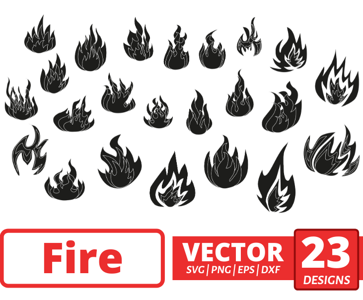 Flame silhouette svg