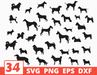 Dogs silhouette svg