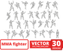 MMA fighter outline svg