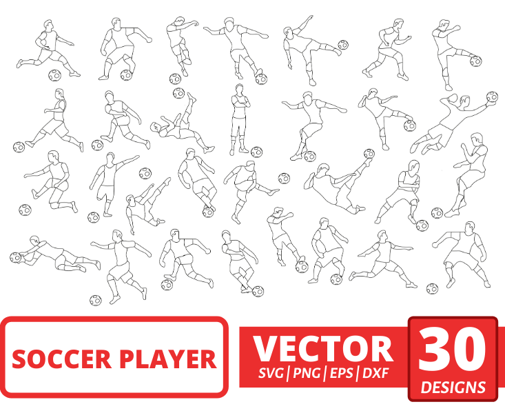 Soccer player outline svg